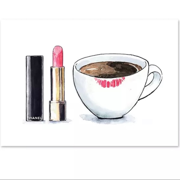 Set 3 Coco Chanel Fashion Couture Prints collection, ~ Perfume lipstick STILETTO - Picture 5 of 8